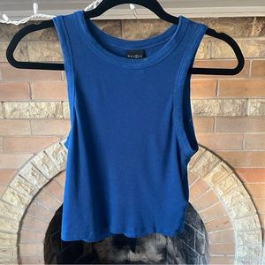 IETS FRANS BLUE CROPPED TANK TOP